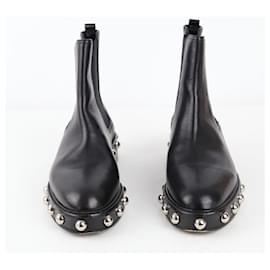 Red Valentino-Leather boots-Black