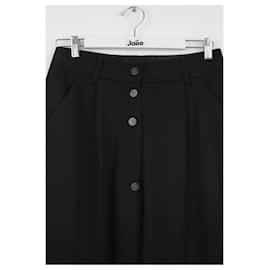 Loewe-Pantalon large en laine-Noir