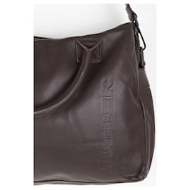 Thierry Mugler-Leather Satchel-Brown