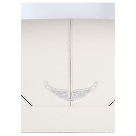 Zadig & Voltaire-Esta bolsa de ombro possui um corpo de couro-Branco