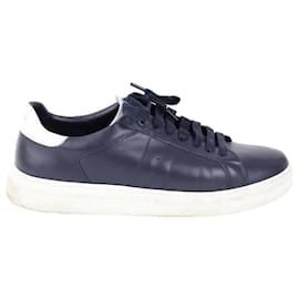 JM Weston-Leather sneakers-Blue