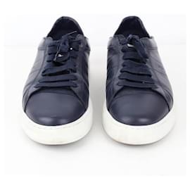 JM Weston-Leather sneakers-Blue