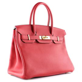 Hermès-HERMES Handbags Birkin 30-Red