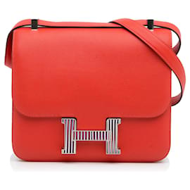 Hermès-HERMES Handbags Pompom Kate-Red
