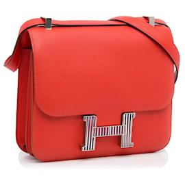 Hermès-HERMES Handbags Pompom Kate-Red