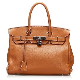 Hermès Bolsas HERMES Pompom Kate Marrom