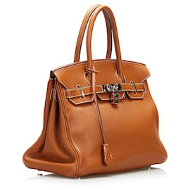 Hermès-HERMES Handbags Pompom Kate-Brown