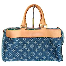 Louis Vuitton-Louis Vuitton Speedy denim bag-Blue