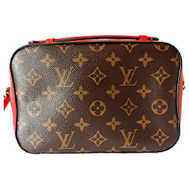 Louis Vuitton-Louis Vuitton Saintonge crossbody bag-Red,Dark brown