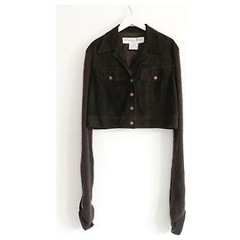 Christian Dior Dior x John Galliano Fall 2000 Suede & Mohair Jacket Brown