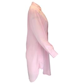 Autre Marque-Vestido de popelina de algodón teñido en hilo orgánico rosa claro Marni-Rosa
