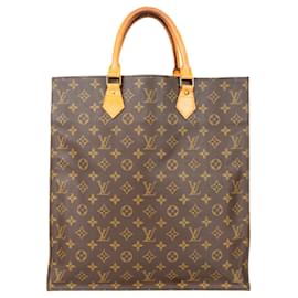 Louis Vuitton-Louis Vuitton Canvas Monogram Sac Plat Handbag-Brown