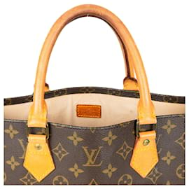 Louis Vuitton-Louis Vuitton Canvas Monogram Sac Plat Handbag-Brown