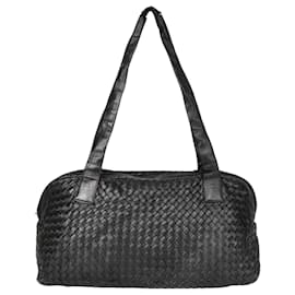 Bottega Veneta-Bolso de hombro Bottega Veneta Intrecciato negro-Negro