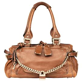 Chloé-ChIoé Brown Paddigton Capsule Leather Shoulder Bag-Brown