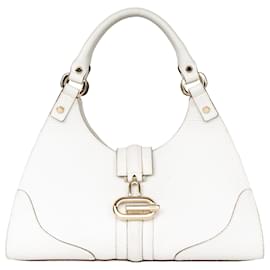 Gucci-Gucci GG Monogram Jackie Handbag-White