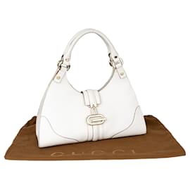 Gucci-Gucci GG Monogram Jackie Handbag-White