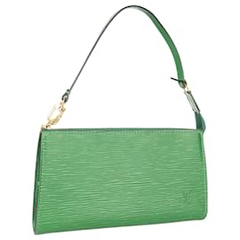 Louis Vuitton-Louis Vuitton Green Epi Leather Pochette-Green
