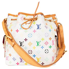 Louis Vuitton-Louis Vuitton Murakami Mehrfarbige Sac Noe Petit-Weiß