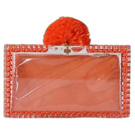 Pochette Pandora de Charlotte Olympia Orange