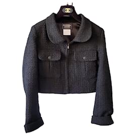 Chanel-Chaqueta uniforme de tweed Chanel 2020-Negro