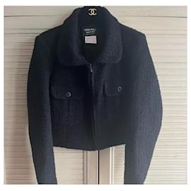 Chanel-Chaqueta uniforme de tweed Chanel 2020-Negro