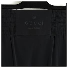 Gucci-Gucci FR34 36 Schwarzer Seiden-Mini-Boxerrock US4 bis 6-Schwarz