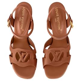 Louis Vuitton-LV Isola Wedge Sandals-Brown