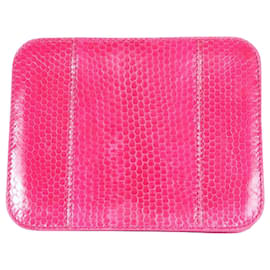 Autre Marque-Pink Python Passport Case-Pink