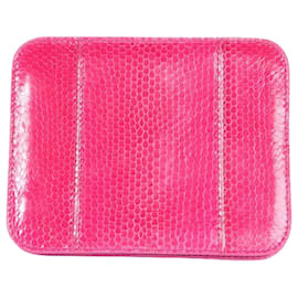Autre Marque-Pink Python Passport Case-Pink