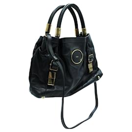 Autre Marque-Black Shoulder Bag with Logo-Black