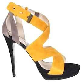 Autre Marque-Three Colors Heel Sandals-Yellow