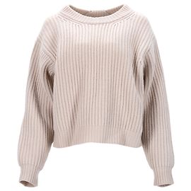 Strickpullover aus ecrufarbener Wolle von Acne Studios Weiß Roh