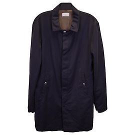Leichte Regenjacke mit Kragen von Brunello Cucinelli aus anthrazitfarbenem Polyamid Anthrazitgrau