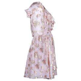 Temperley London-Temperley London Riviera Ruffle Wrap Dress In Pink Silk-Other