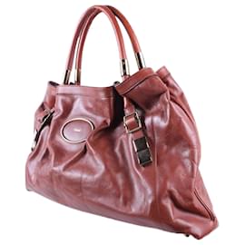 Autre Marque-Brown leather shoulder bag-Brown