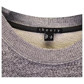 Theory-Pull à col rond Theory en laine grise-Gris