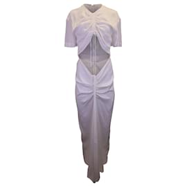 Autre Marque-Christopher Esber Ruched Multi Panel Dress in White Viscose-White