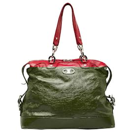 Céline-Celine Red Leather Handbag for Women in Good Condition-Red