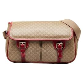 Céline-Celine Celine PVC Leather Macadam Crossbody Shoulder Bag Plastic Crossbody Bag in Good condition-Beige