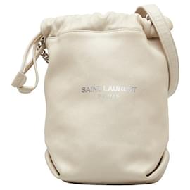 Yves Saint Laurent-Yves Saint Laurent Teddy Drawstring Bag  Leather Shoulder Bag 583328 in Good condition-Other