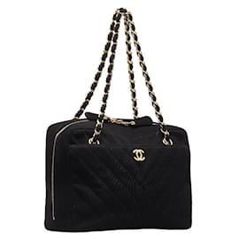Chanel-Chanel CC Chevron Pocket Camera Bag  Cotton Tote Bag in Excellent condition-Other