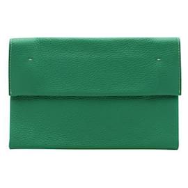 Autre Marque-Small Green Soft Clutch Bag-Green