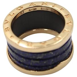 Bulgari-Bvlgari 18K Lápis Lazuli B.Zero1 Anel Banda em Metal Dourado-Dourado