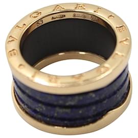 Bulgari-Bvlgari 18K Lapis Lazuli B.Zero1 Band Ring in Gold Metal-Golden