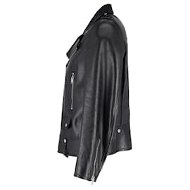 Saint Laurent-Saint Laurent Biker Jacket in Black Leather-Black