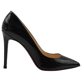 Christian Louboutin-Christian Louboutin Pigalle Pumps in Black Patent Leather-Black