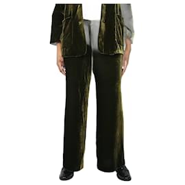 Autre Marque-Pantalón terciopelo verde - talla UK 16-Verde