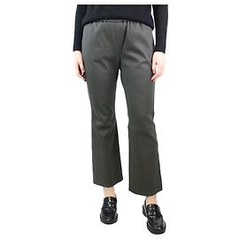 Enes Dunkelgrüne Lederhose - Größe UK 12 Grün