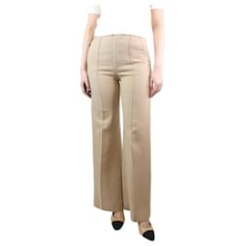 Chloé-Neutral wide-leg wool trousers - size UK 8-Other